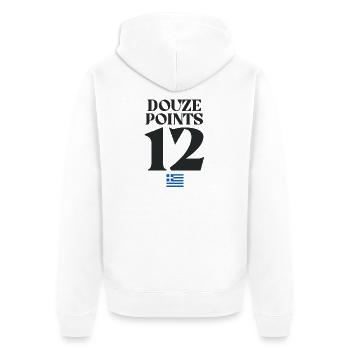 Douze Punkte 12 Griechenland Euroviision - Unisex Premium Bio Zip Hoodie - Weiß - Hinten - Thijin (182cm)