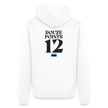 Zwölf Punkte Eurovision Estland - Unisex Premium Bio Zip Hoodie - Weiß - Hinten - Thijin (182cm)
