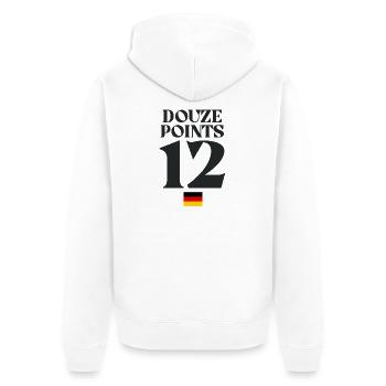 Dutzend Punkte 12 Deutschland Eurovision - Unisex Premium Bio Zip Hoodie - Weiß - Hinten - Thijin (182cm)