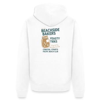 Sourdough Bread Baking Aesthetics Design - Unisex Premium Organic Zip Hoodie - white - Back - Thijin (182cm)