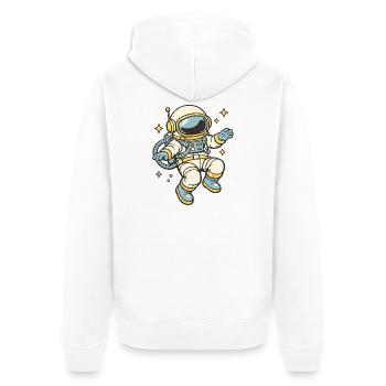 Astronaute rétro Star Joy - Veste à capuche bio Premium Unisexe - blanc - Dos - Thijin (182cm)