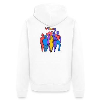 Silhouettes arc-en-ciel Vibes - Veste à capuche bio Premium Unisexe - blanc - Dos - Thijin (182cm)