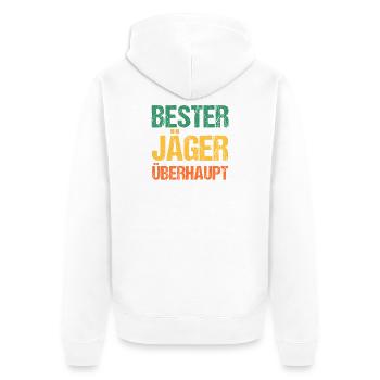 Hunting Hunting Huntsman Hunters - Unisex Premium Organic Zip Hoodie - white - Back - Thijin (182cm)