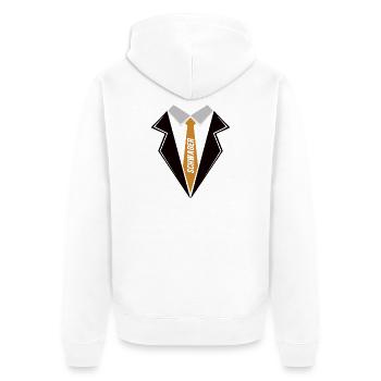 Schwager Schwäger Schwippschwager Bruder - Unisex Premium Bio Zip Hoodie - Weiß - Hinten - Thijin (182cm)