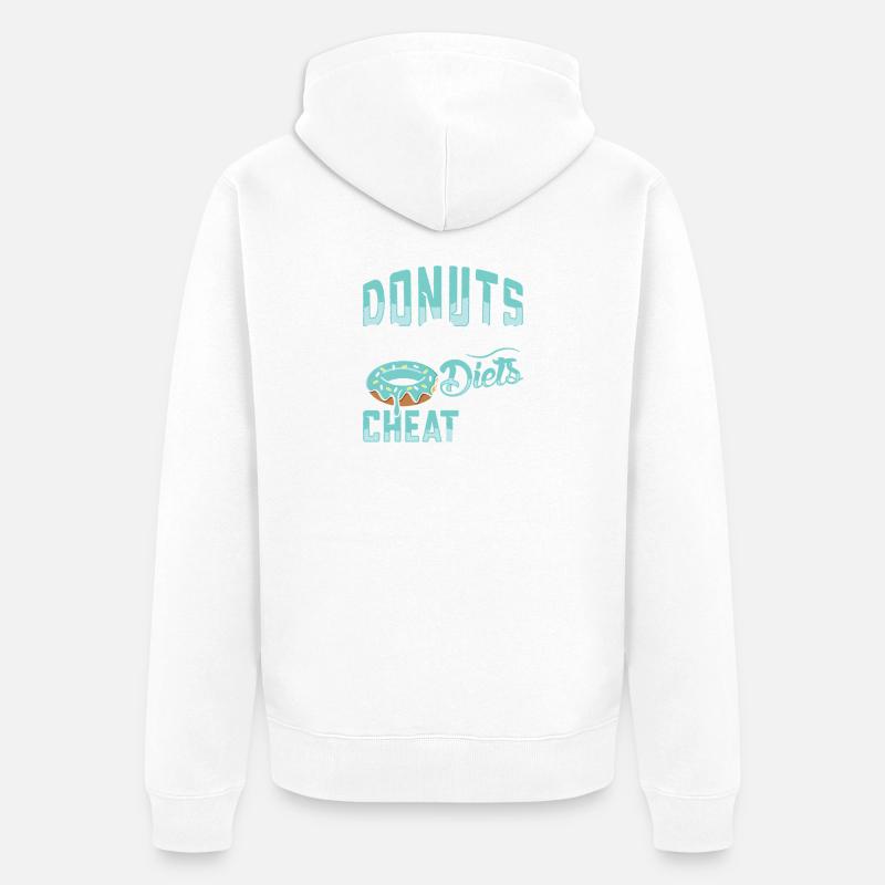 Restauration rapide en donuts - Veste à capuche bio Premium Unisexe - blanc