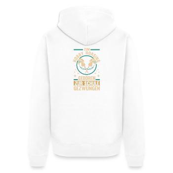 Steckenpferd Hobbyhorse Hobby Horsing - Unisex Premium Bio Zip Hoodie - Weiß - Hinten - Thijin (182cm)