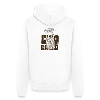 Grundschule Geschafft  Abschluss Ciao Kakao - Unisex Premium Bio Zip Hoodie - Weiß - Hinten - Thijin (182cm)