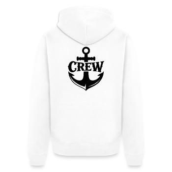 Anchor crew - Unisex Premium Organic Zip Hoodie - white - Back - Thijin (182cm)