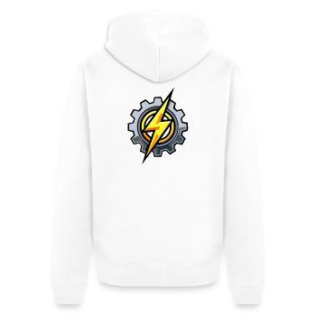 Gear Blitz – Electrical Engineering & Mechanics - Unisex Premium Organic Zip Hoodie - white - Back - Thijin (182cm)