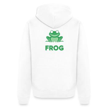 Worlds Best Frog Catcher Lustiger Frosch Spruch - Unisex Premium Bio Zip Hoodie - Weiß - Hinten - Thijin (182cm)