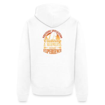 Drywall Drywall Builder Drywall Fitter - Unisex Premium Organic Zip Hoodie - white - Back - Thijin (182cm)