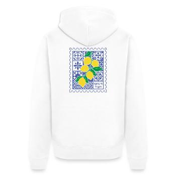 Italy Lemons Italia Amalfi Coast Summer - Unisex Premium Organic Zip Hoodie - white - Back - Thijin (182cm)
