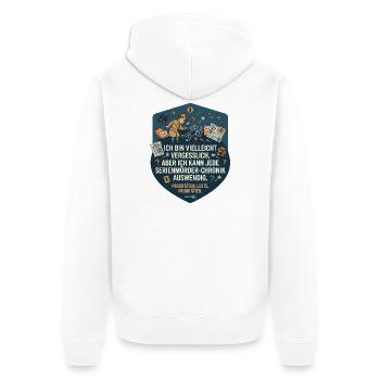 True Crime Humor Serienmörder Spruch - Unisex Premium Bio Zip Hoodie - Weiß - Hinten - Thijin (182cm)