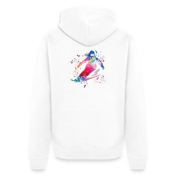 Ski alpin Sports d’hiver Ski nordique - Veste à capuche bio Premium Unisexe - blanc - Dos - Thijin (182cm)