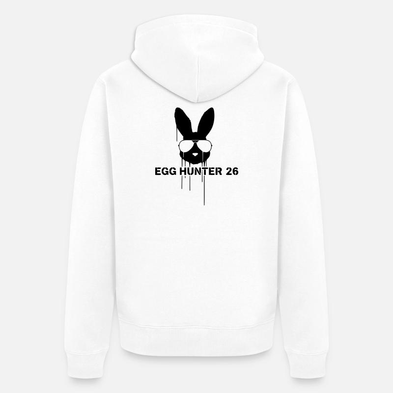 Pâques Cooler Egg Hunter 2026 - Veste à capuche bio Premium Unisexe - blanc