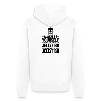 Papagei Sprüche Papagei Lustiges Papagei Geschenk  - Unisex Premium Bio Zip Hoodie - Weiß - Hinten - Thijin (182cm)