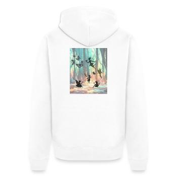Rainbow Fairy Forest - Unisex Premium Organic Zip Hoodie - white - Back - Thijin (182cm)