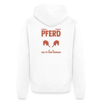 Steckenpferd Hobbyhorse Hobby Horsing - Unisex Premium Bio Zip Hoodie - Weiß - Hinten - Thijin (182cm)