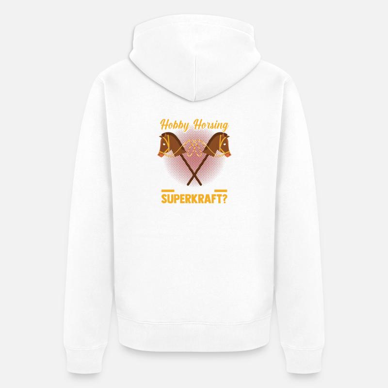 Steckenpferd Cheval de Hobby Cavalier - Veste à capuche bio Premium Unisexe - blanc