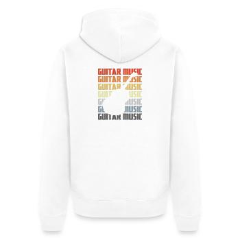 Guitare Music Look Vintage - Veste à capuche bio Premium Unisexe - blanc - Dos - Thijin (182cm)