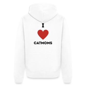 J’adore les mamans chates - Veste à capuche bio Premium Unisexe - blanc - Dos - Thijin (182cm)