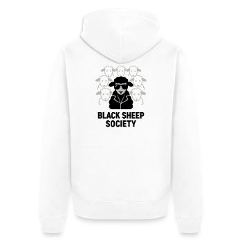 Société du Mouton Noir Black Sheep Society - Veste à capuche bio Premium Unisexe - blanc - Dos - Thijin (182cm)