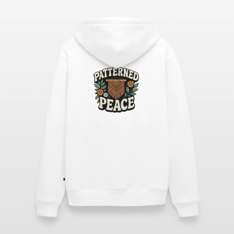 Patterned Calm | Macrame Boho Unisex Premium Organic Zip Hoodie