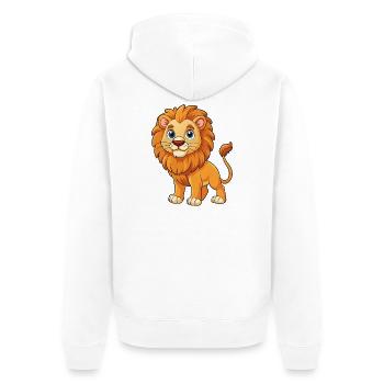 Mignon lion - Veste à capuche bio Premium Unisexe - blanc - Dos - Thijin (182cm)