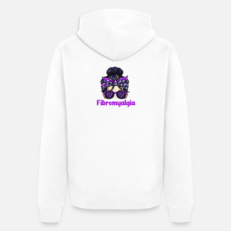 Fibromyalgie - Veste à capuche bio Premium Unisexe - blanc