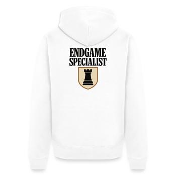 Spécialiste des Finales Échecs - Design Tour - Veste à capuche bio Premium Unisexe - blanc - Dos - Thijin (182cm)
