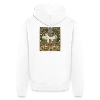 The Guardian of Teixo: Nobility of Can de Palleiro - Unisex Premium Organic Zip Hoodie - white - Back - Thijin (182cm)