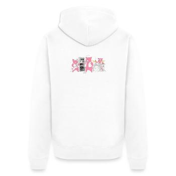 Rawk Pigs Rockband - Veste à capuche bio Premium Unisexe - blanc - Dos - Thijin (182cm)