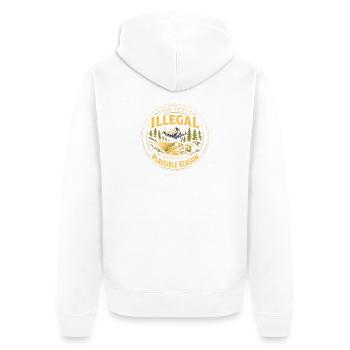 Ça semble illégal | Humour de la cachette nocturne - Veste à capuche bio Premium Unisexe - blanc - Dos - Thijin (182cm)