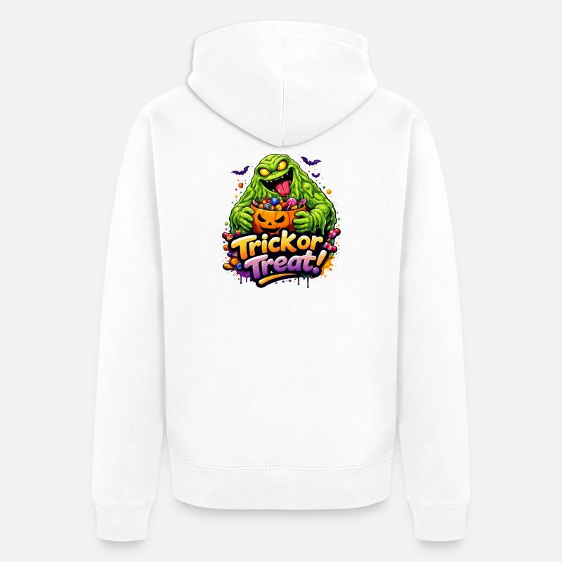 Monstre de boue - Veste à capuche bio Premium Unisexe - blanc