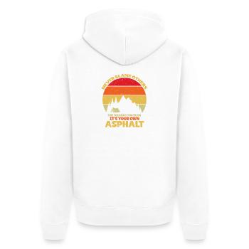 Camping Scouts Bergwanderung Waldcamper - Unisex Premium Bio Zip Hoodie - Weiß - Hinten - Thijin (182cm)