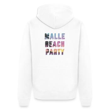 Coucher de soleil à Malle Beach Party - Veste à capuche bio Premium Unisexe - blanc - Dos - Thijin (182cm)