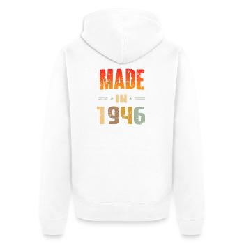grandpere Édition Limitée Humour Anniversaire  80 - Veste à capuche bio Premium Unisexe - blanc - Dos - Thijin (182cm)
