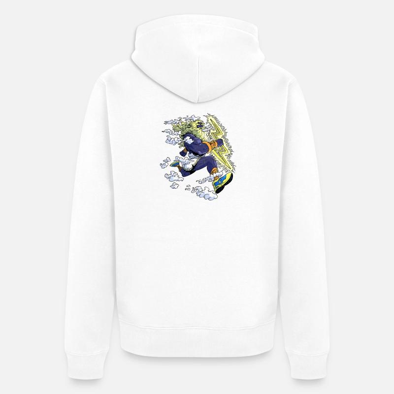 Zeus runner - Veste à capuche bio Premium Unisexe - blanc