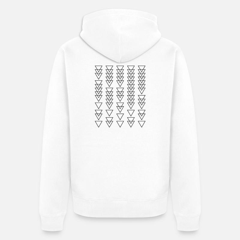 Conception du motif triangle - Veste à capuche bio Premium Unisexe - blanc