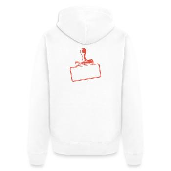Sorry Nicht Meine Entgeltgruppe Beamte TVöD Büro - Unisex Premium Bio Zip Hoodie - Weiß - Hinten - Thijin (182cm)