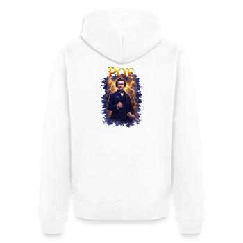 Portrait d’Edgar Allan Poe - Veste à capuche bio Premium Unisexe - blanc - Dos - Thijin (182cm)