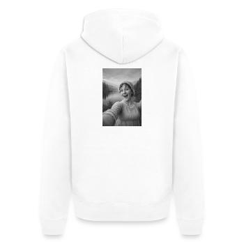Autoportrait de Jane Austen - Veste à capuche bio Premium Unisexe - blanc - Dos - Thijin (182cm)