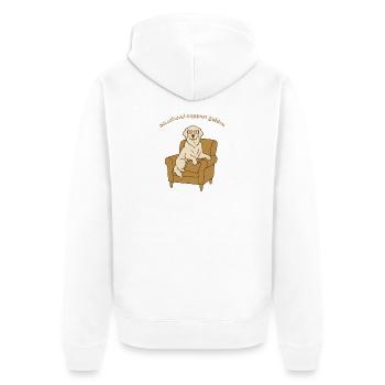 Soutien émotionnel T-shirt Golden Retriever Mignonne Animal de compagnie - Veste à capuche bio Premium Unisexe - blanc - Dos - Thijin (182cm)