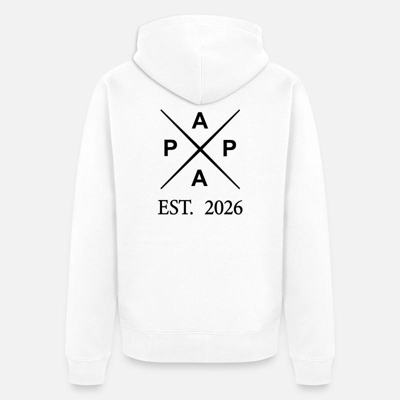 papa_est_2026- - Veste à capuche bio Premium Unisexe - blanc