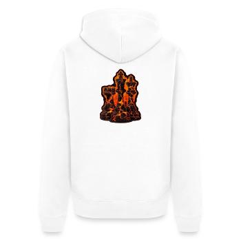 Schach Lava Figuren T-Shirt für Männer Geschenk - Unisex Premium Bio Zip Hoodie - Weiß - Hinten - Thijin (182cm)