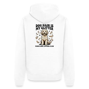 Les poils de chien sont mon design drôle de chien pailleté - Veste à capuche bio Premium Unisexe - blanc - Dos - Thijin (182cm)