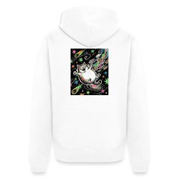 Univers de Crazy Kitten - Veste à capuche bio Premium Unisexe - blanc - Dos - Thijin (182cm)