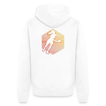 L’idée du joueur de pickleball pour les joueurs de pickleball Fans - Veste à capuche bio Premium Unisexe - blanc - Dos - Thijin (182cm)