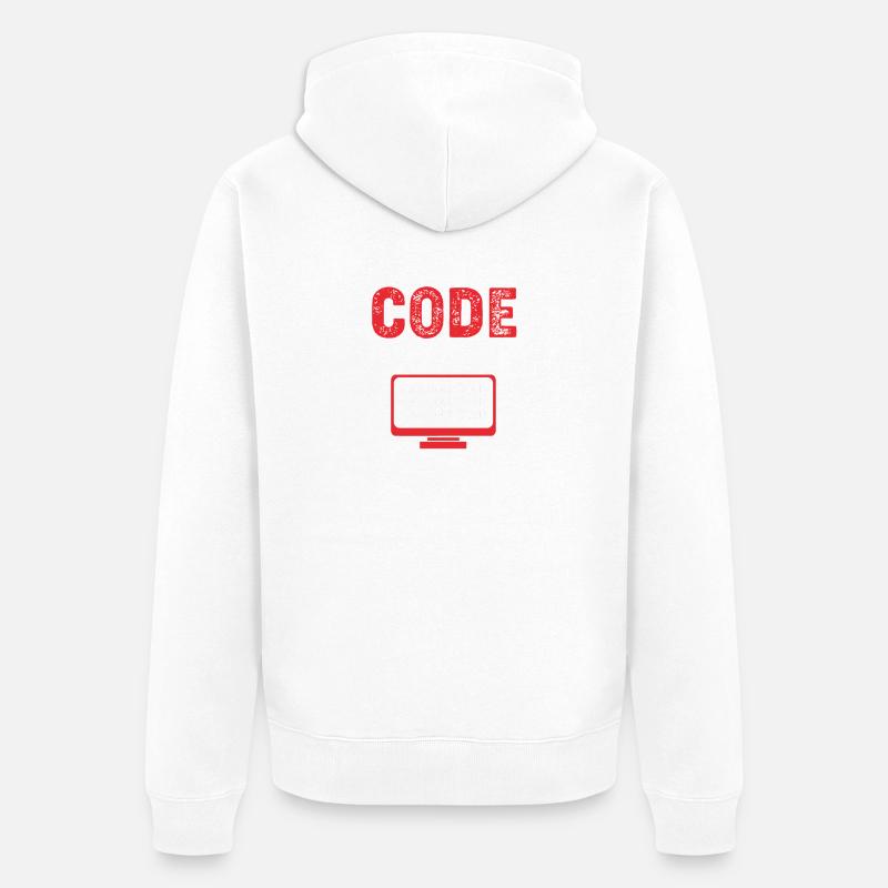 Codeur médical - Veste à capuche bio Premium Unisexe - blanc