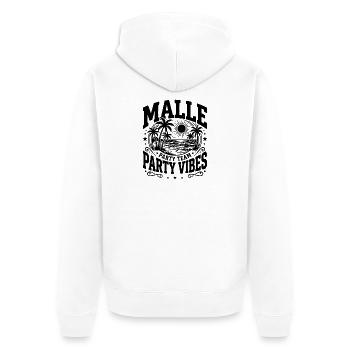 Ambiance de fête Malle - Veste à capuche bio Premium Unisexe - blanc - Dos - Thijin (182cm)